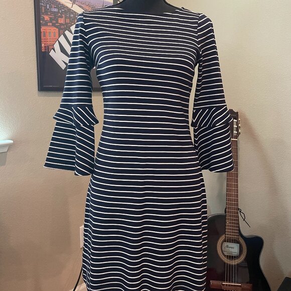 Ann Taylor Dresses & Skirts - Ann Taylor Striped Ponte Flare